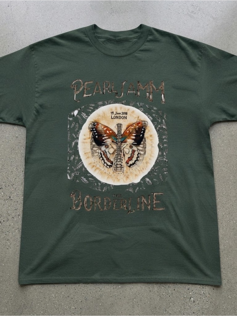 Gildan Cotton T-Shirt Music Band Butterfly Print Casual Tee